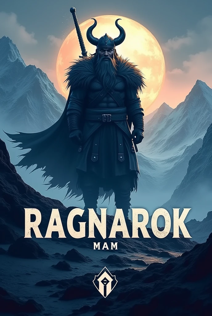 I want one soon(3x4) for my e-sport team, I want the background to be Nordic themed and have an image in the center(silhuette) of a Viking and in the lower center has the name Ragnarok