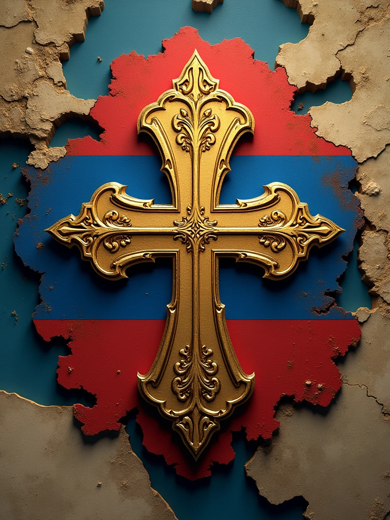 Invent a focus icon like in the hoi4 game for the Armenian Christian State and have the cross and Territories of the Middle East depicted on the icon