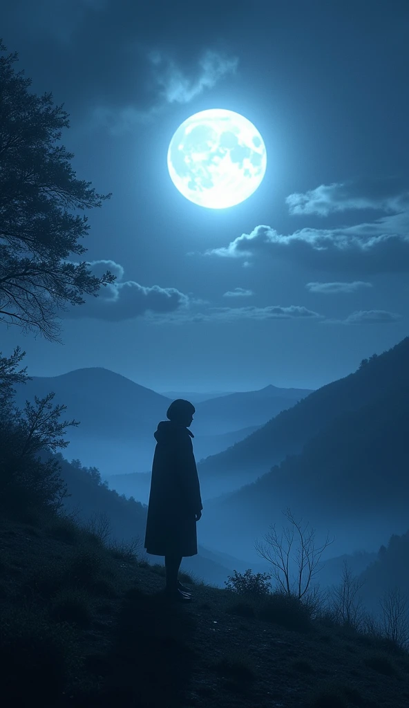 Beautiful night under the full moon 