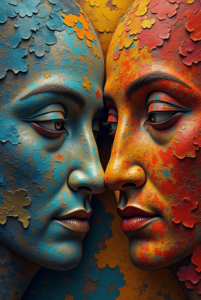 Vulgar Latin is mixed with the languages of ancestral peoples, resulting in the Romance languages.