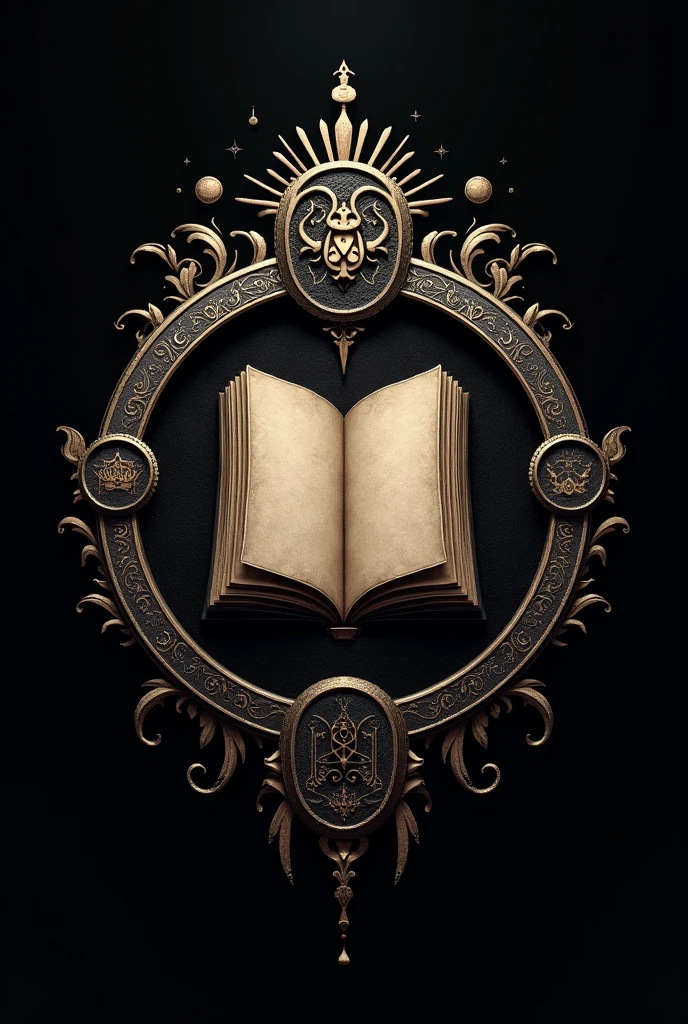 . The idea is to create an image for an Instagram profile, whose purpose of this profile is to be a " secret society of literature" I want a logo or image with a lot of symbolism and esoteric elements
