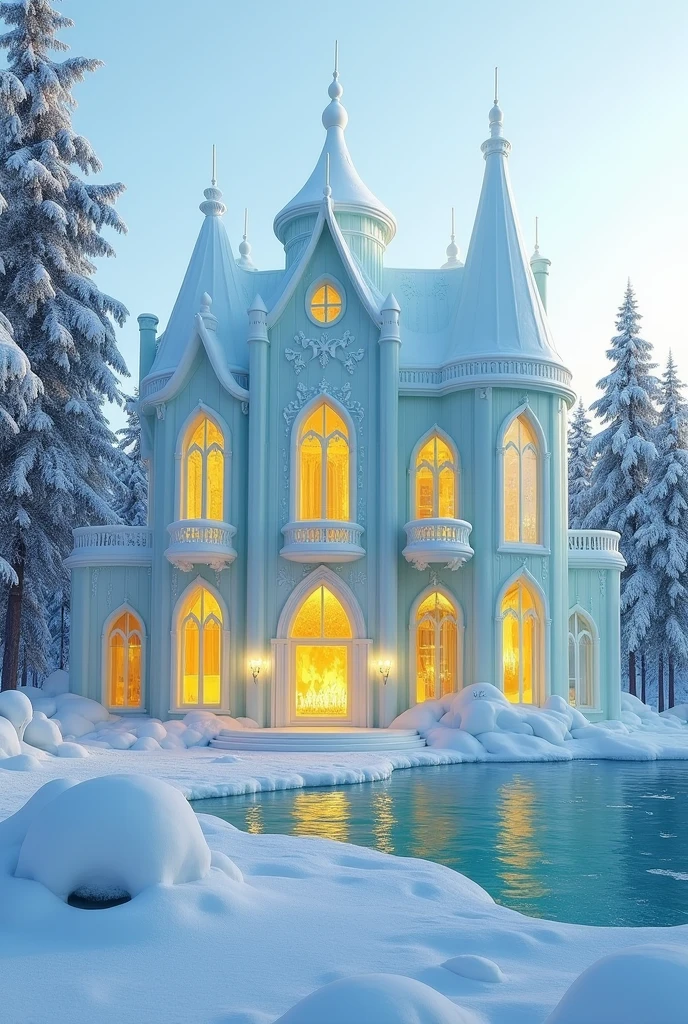 Une maison faite avec de la glace au citron
