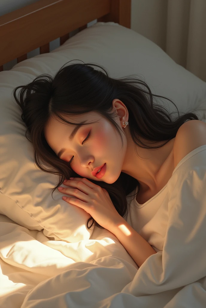 Woman waking up