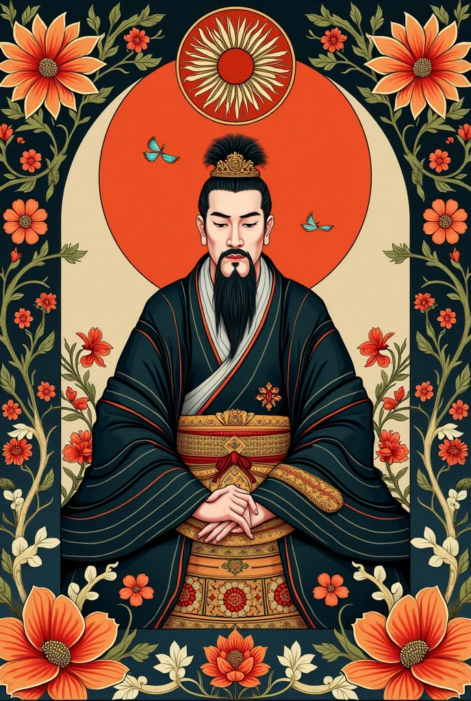 Historical figure of japan in Madhubani