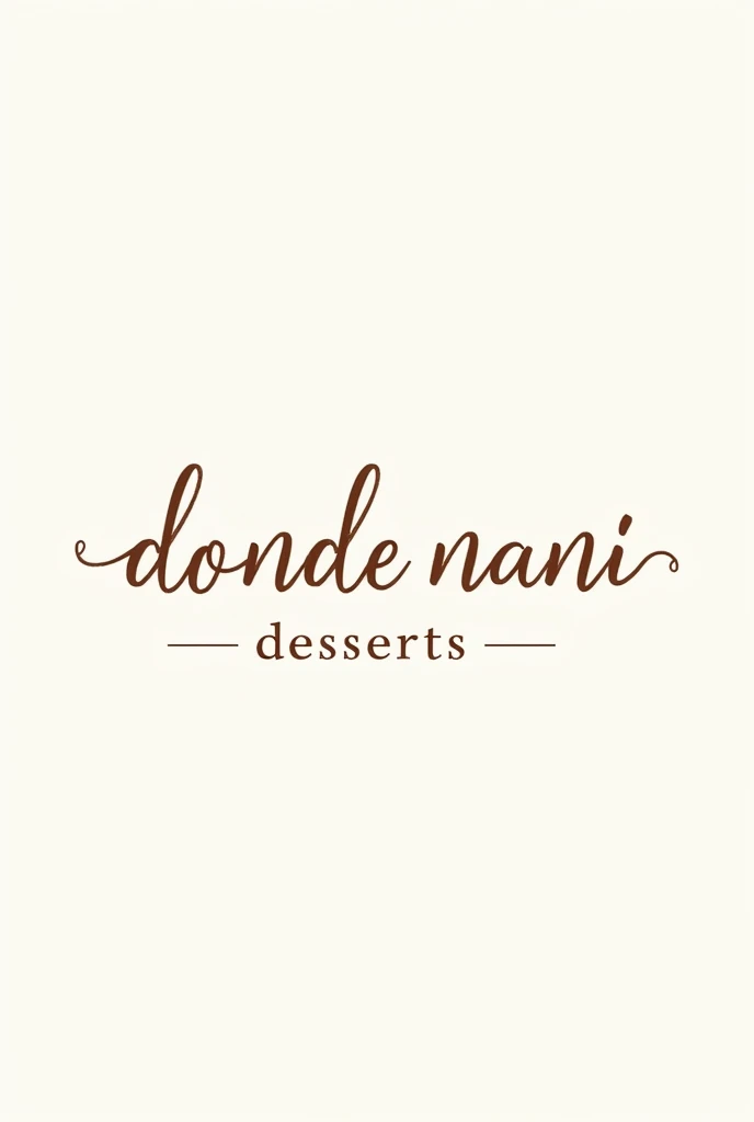 Logos for a dessert business called Donde Nani desserts 