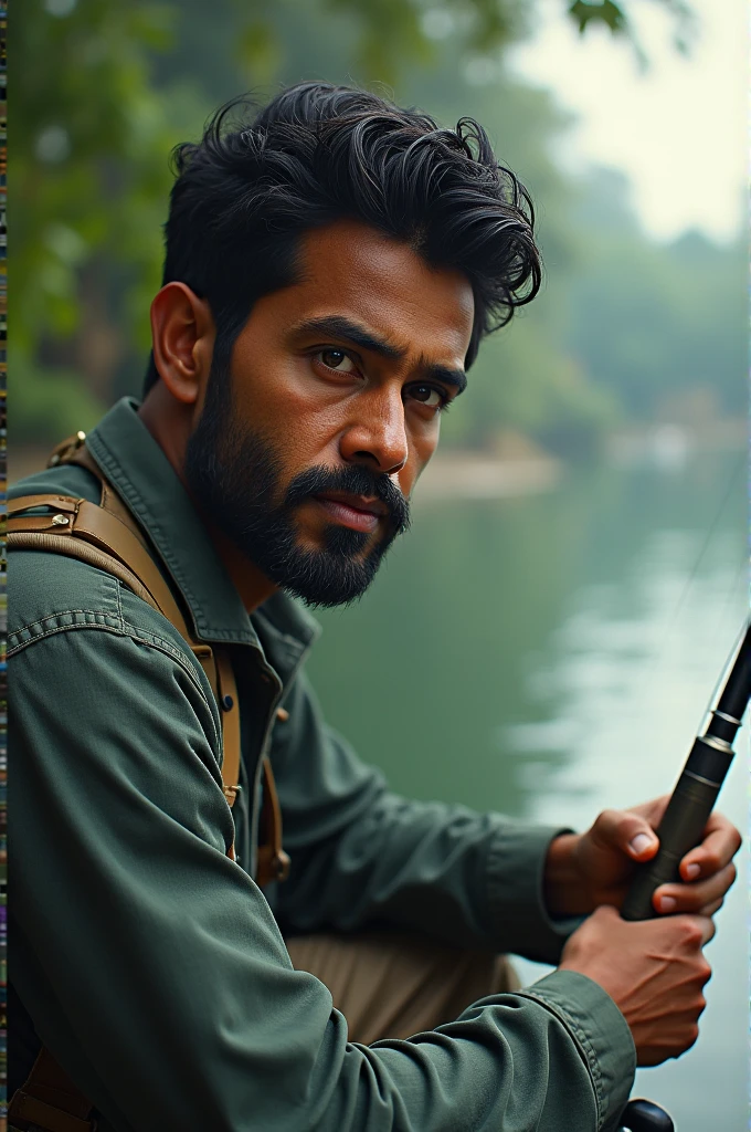 Look like real face sakib khan is fishing