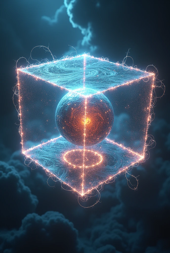 A spherical core of girating arcane energy within a 4d cube