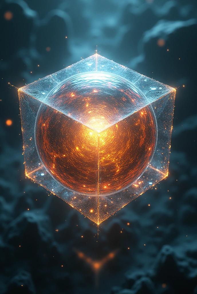 A spherical core of girating arcane energy within a 4d cube