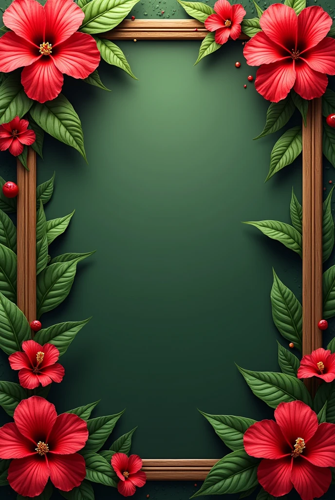 Bunga raya frame red