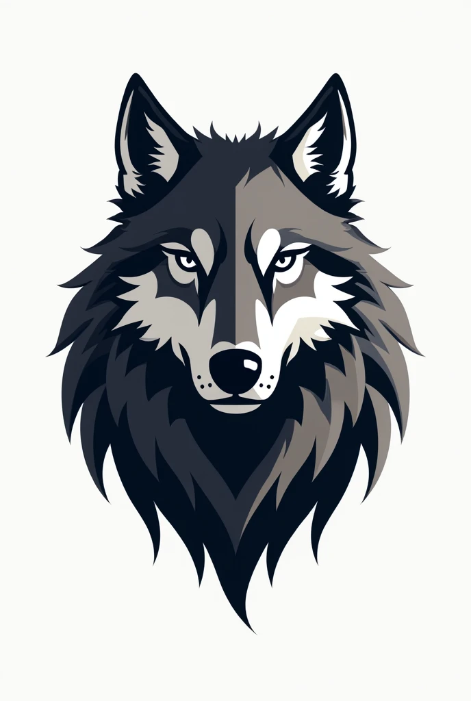 I created a wolf logo for a business school