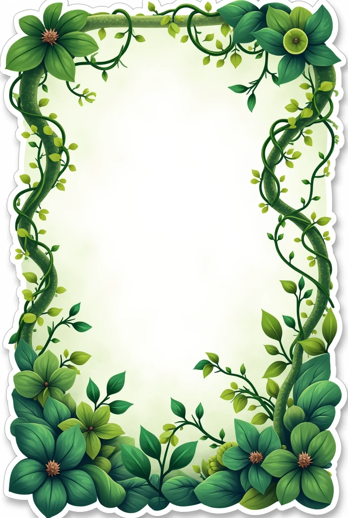 green vines with different type of shapes and length stickers for canva