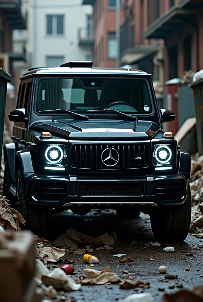 A gwagon G63 AMG spotted in a dumpster 