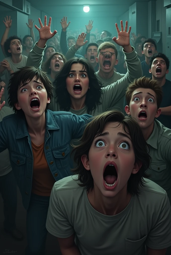 Terrified, they were in a state of panic. With nerves girls boys freiend