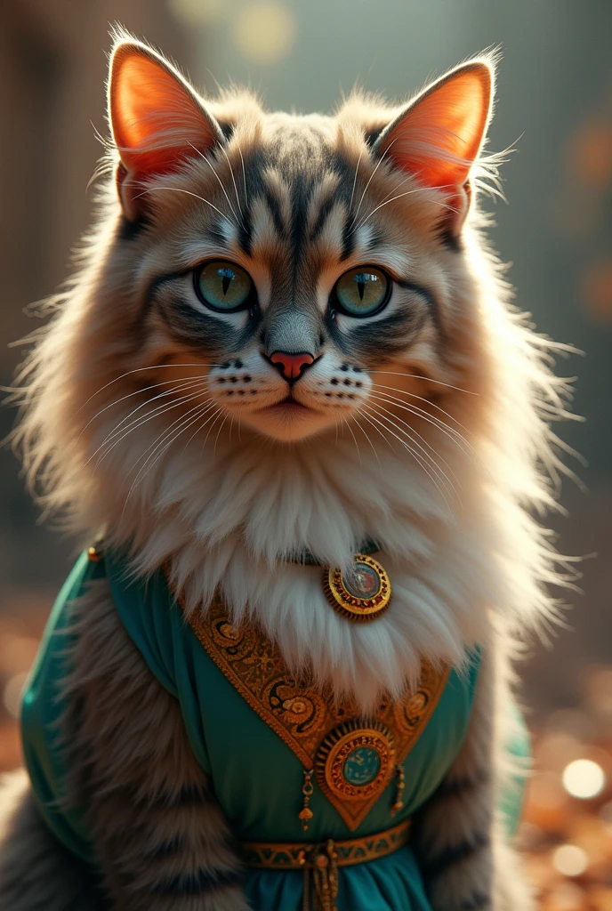 A dazzling persian cat anthropomorphized as Princess Jasmine, beautiful eyelashes, 8k, action shot, cinematic, perfect, romantic feelings