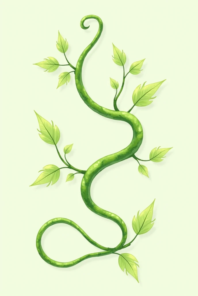 one long thin green curvy vines stickers 
