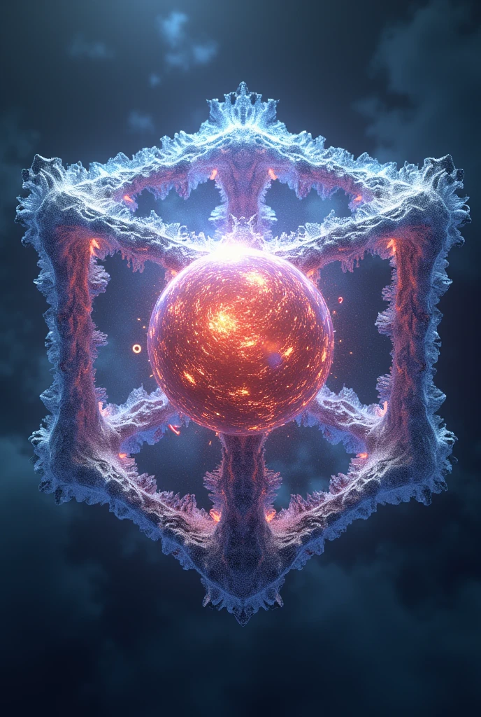 A spherical core of girating arcane energy within a hyper cube