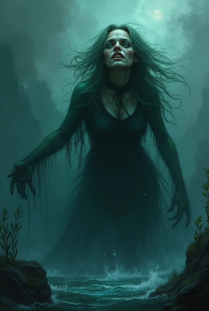 L'image de la véritable démone Rusalka, un esprit aquatique effrayant.