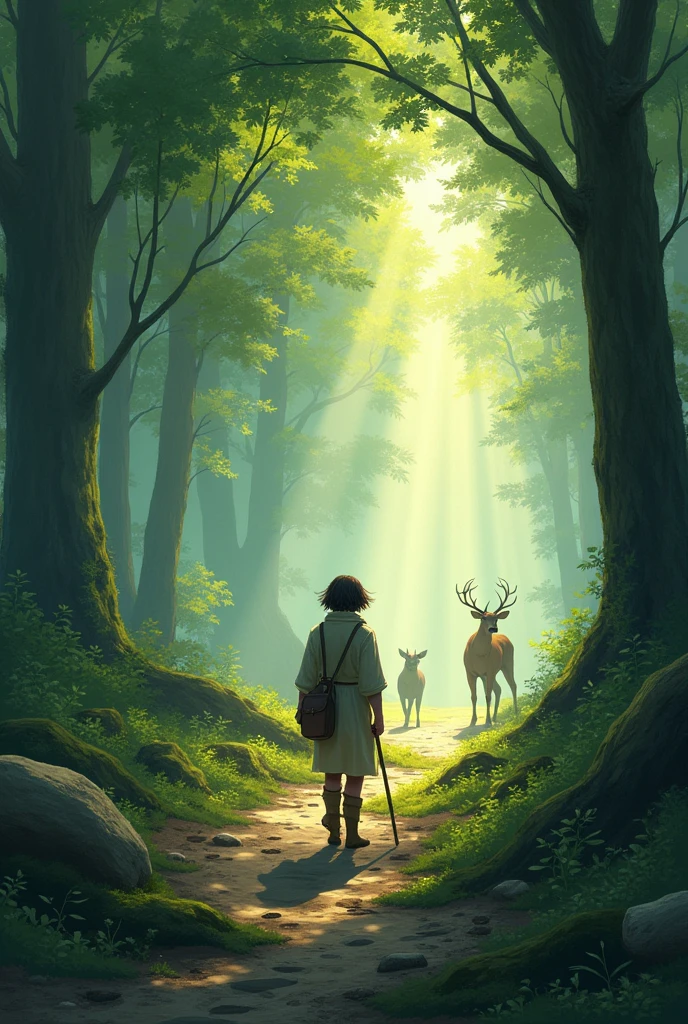 Thanking the deer, you bid farewell and continue your journey through the forest, wondering what other wonders and dangers await you.