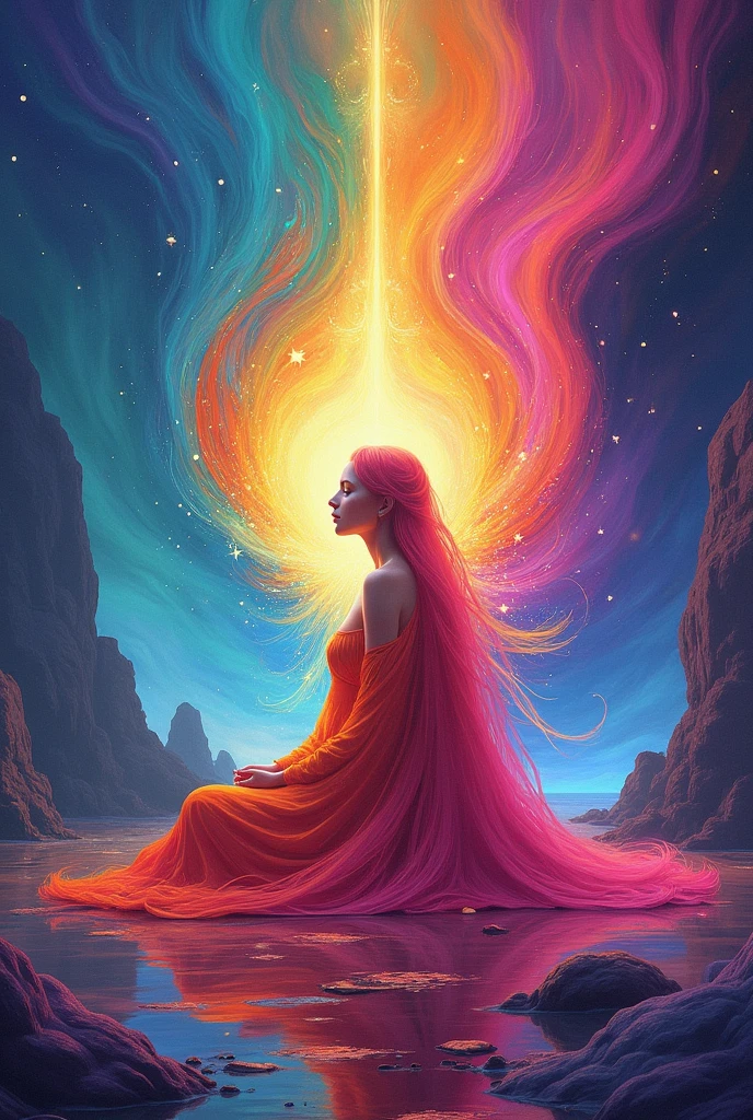 Create an interesting image about chromotherapy