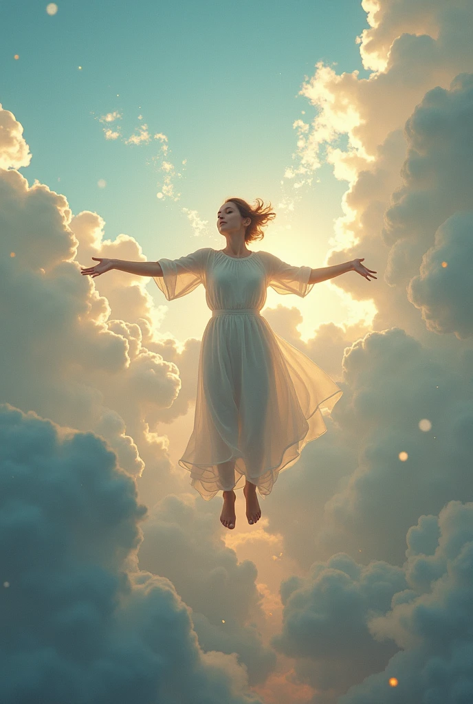 A person dreaming that he can fly