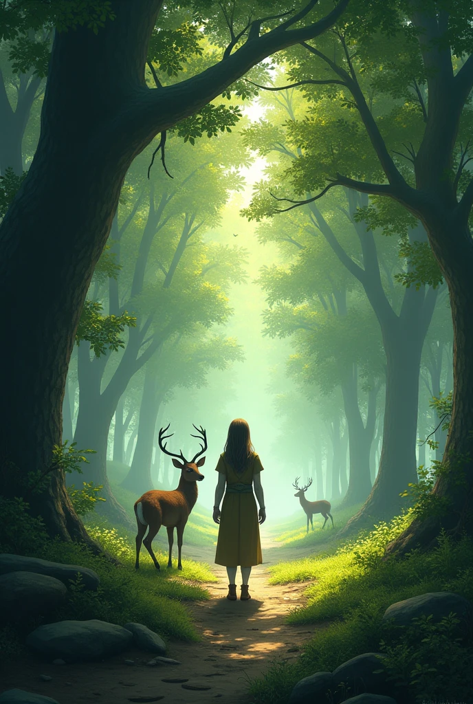Thanking the deer, you bid farewell and continue your journey through the forest, wondering what other wonders and dangers await you.