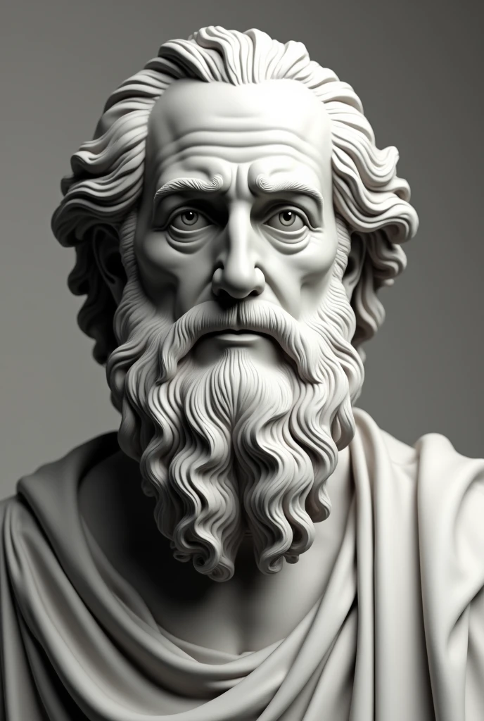 create the image of the philosopher Anaxagoras from the front, based on existing statues of his image