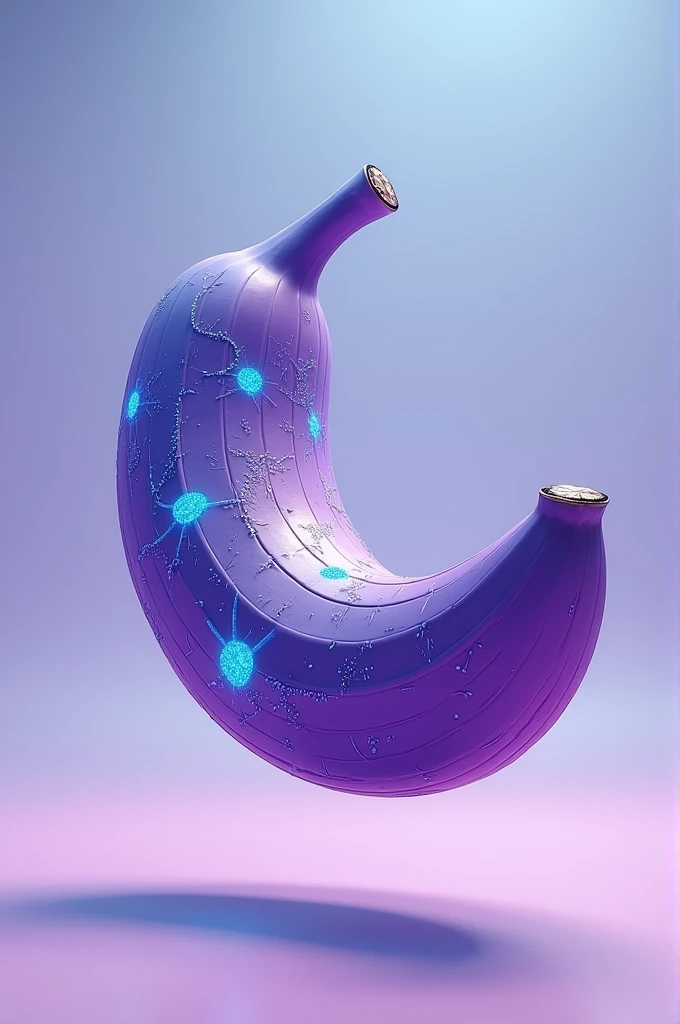 Make a purple banana with blue details