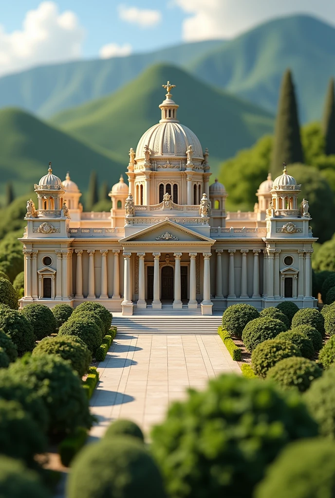 Well-made model of the Peruvian Palace of Justice 