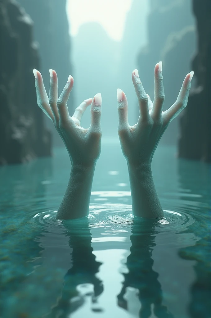 Flooded hands 