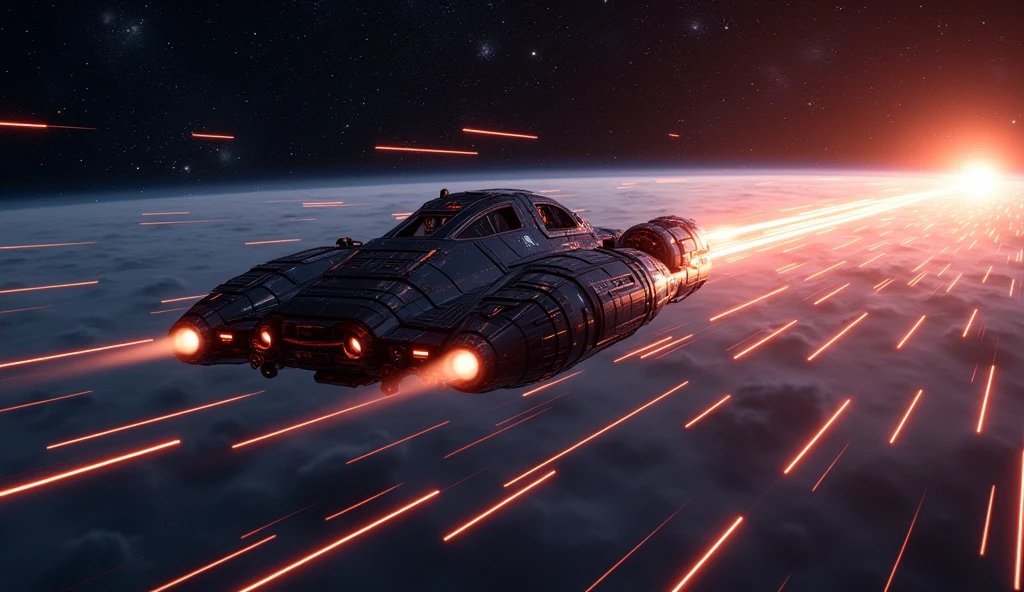 (masterpiece:1.2,of the highest quality,Super detailed,realist,Ultra high resolution camera),8k,Wallpaper,(Hyperspace navigation of an ultra-compact spacecraft),(Shot from behind the spaceship.:2.0),(Expressing ultra-high speed with beautiful light lines.:2.0),(black hole),space universe,magnificent landscape painting,dynamic