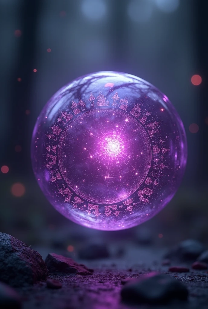 Purple 1 sphere Luminous Metal decoration Magic Spooky