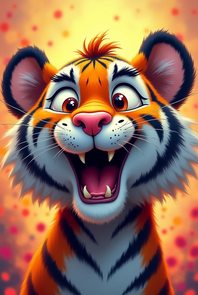 Funny tiger face