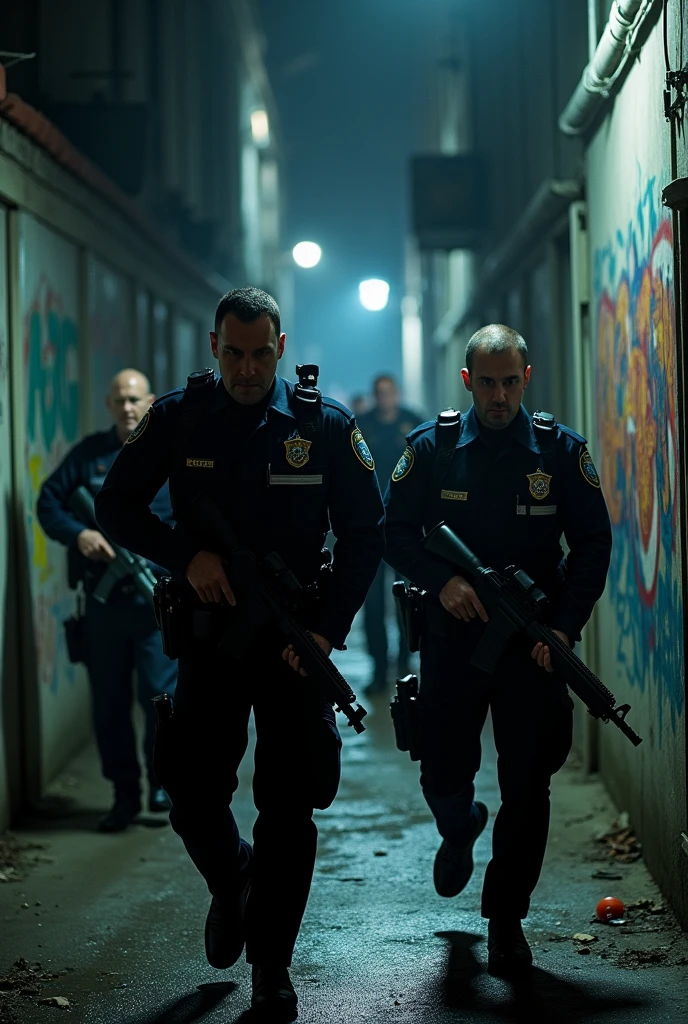 The police searching