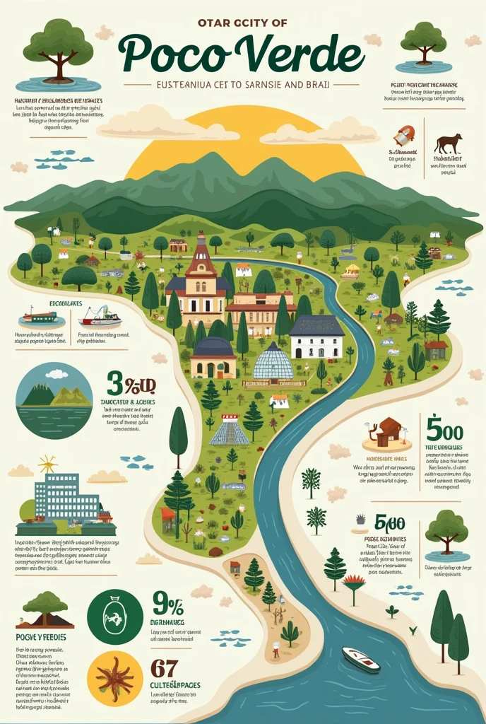 Infographic about the city of Poço Verde Sergipe