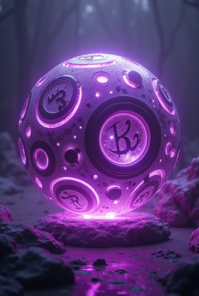 Purple 1 sphere Luminous Metallic decoration Magic Spooky Nuclear