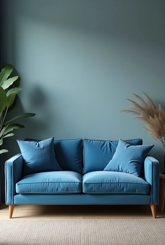 Best wall colurs for blue colour sofa give multiple images