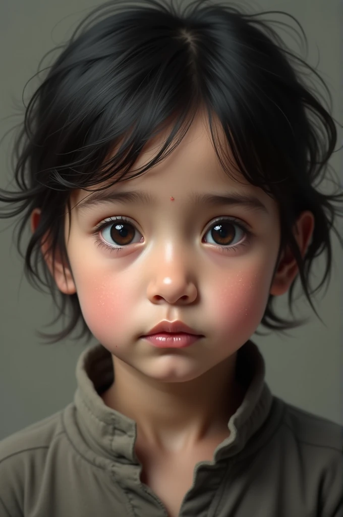 Child with cleft lip of Hazara descent