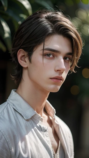A young Judaea man with stylish hair, focus on the face