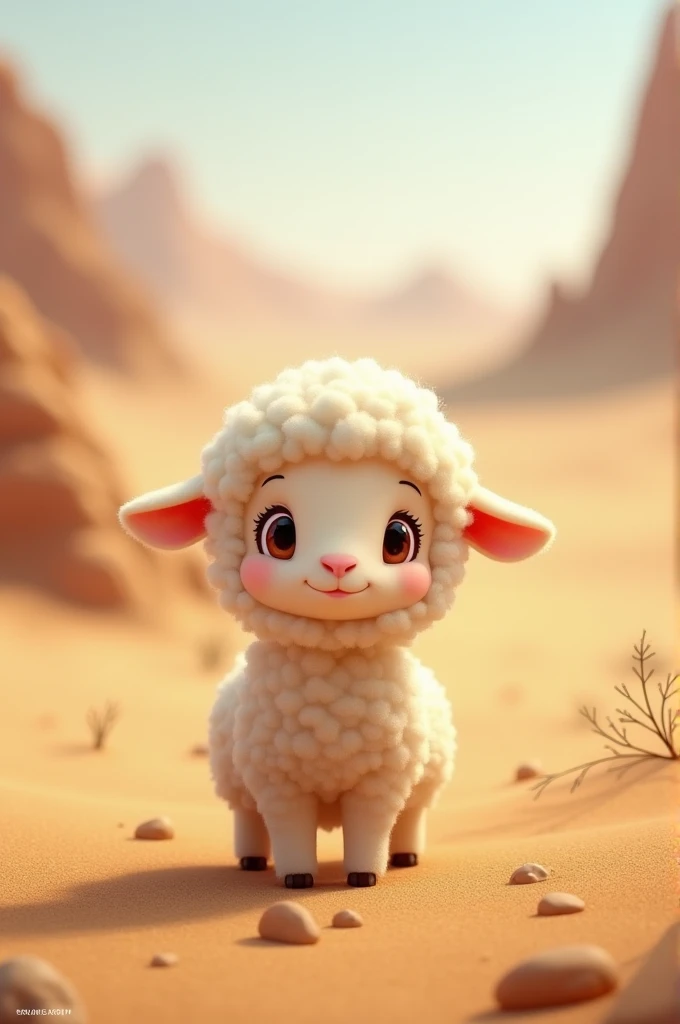 From a cute and very hairy lamb in the desert 
