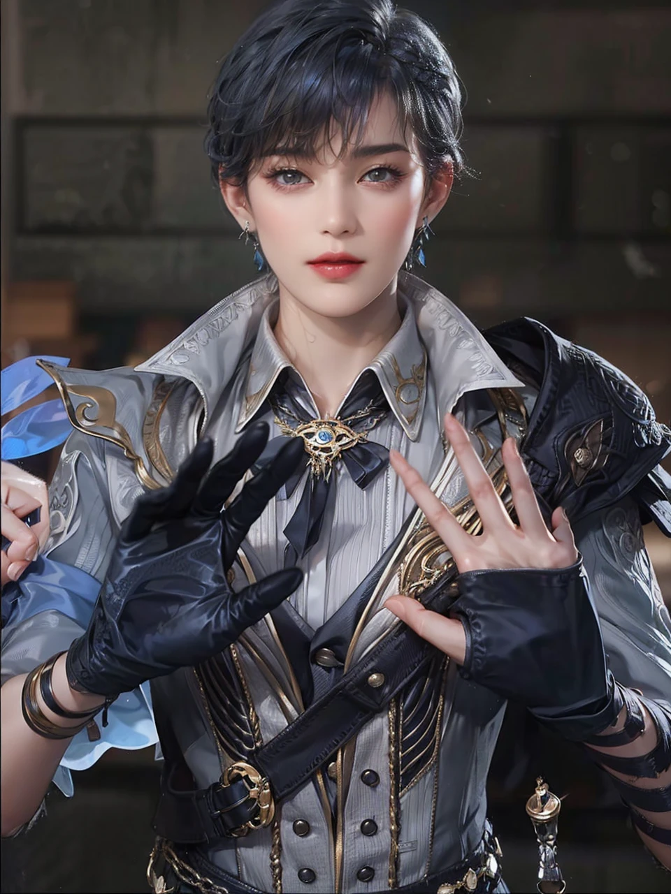 143
(20 year old woman), (surreal), (High level image quality), ((beautiful hairstyle 46)), ((short hair:1.46)), (breasted:1.1), (lipsticks)