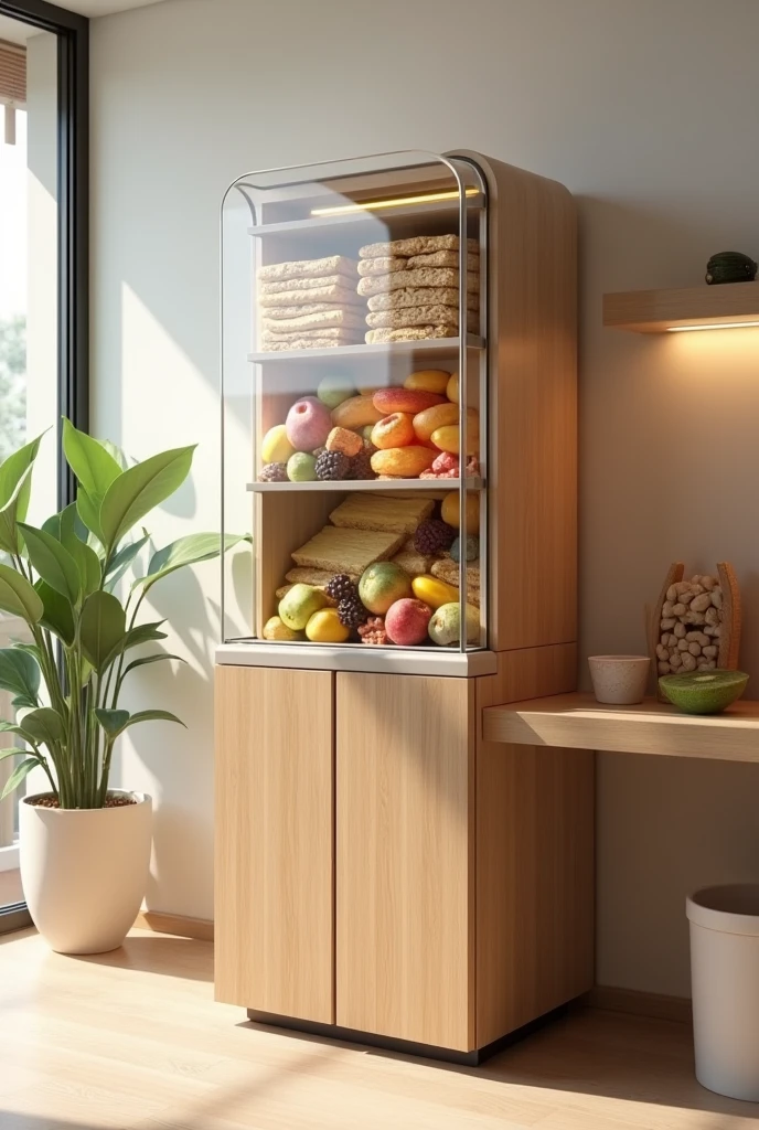 Healthy snack dispenser made from sustainable materials