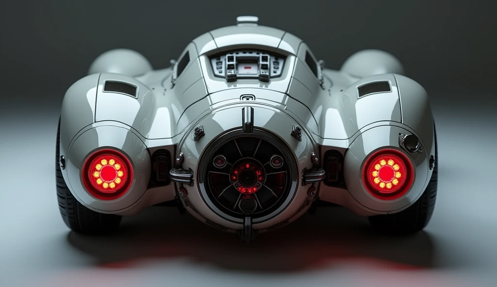 compact spaceship rear view