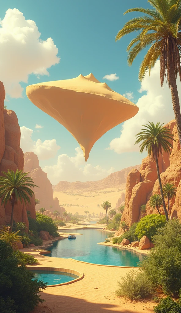 Yellow sand in the sky，The background is a vast desert, Desert Oasis，デジタルLandscape painting, Detailed Landscape — Width 672, Landscape painting, Environmental design illustration, Landscape painting 詳細, Desert Oasis landscape, Concept Art, Highly detailed digital art in 4K, 4K Digital Painting, 4K Digital Painting, Amazing digital illustrations, Desert Background, デジタルペインティングConcept Art, Detailed digital painting