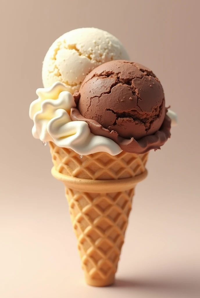 realistic 2 scoop ice cream