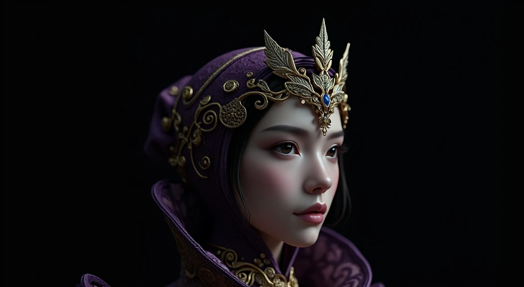 close-up of a woman in a gold and purple dress, chengwei pan on artstation, by Yang J, detailed fantasy art, stunning character art, fanart best artstation, epic and exquisite character art, beautiful armor, extremely detailed art, detailed digital anime art, artgerm on artstation pixiv, girl in armor