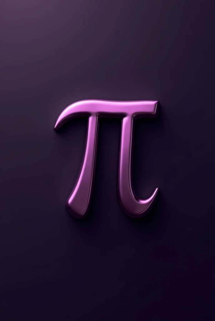 Create a high-quality image featuring the mathematical symbol π (pi) in bold, with two dots placed directly above the symbol, resembling an umlaut (¨). The pi symbol and the two dots should be a polished metallic purple color, with a slight glossy effect. The symbol should be large and centered on a dark background, preferably black or deep purple, to create contrast. The overall design should be minimalist, emphasizing the elegance and simplicity of the purple pi symbol with the two dots above it
Don't fornget the two dots above it