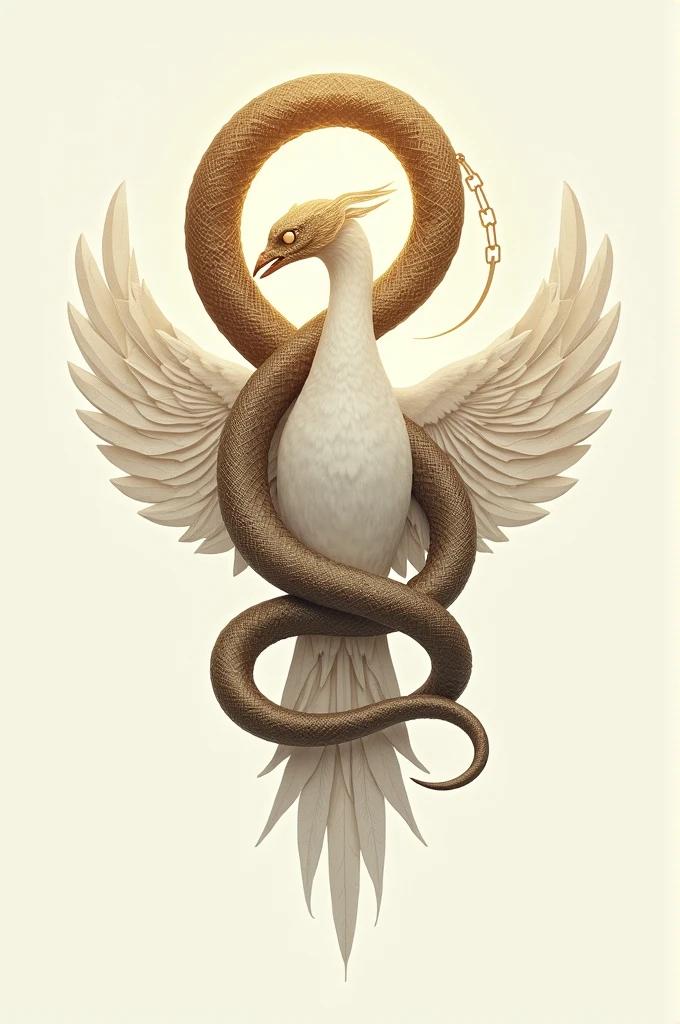 Serpent and dove logo 