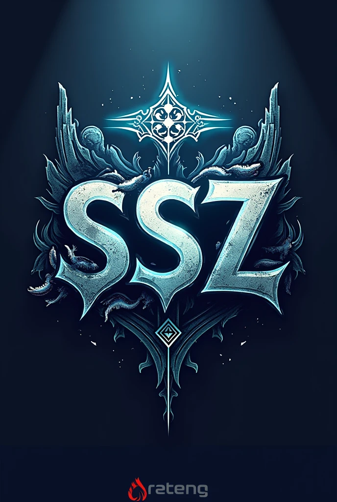 Logo for a rpg game team , with the name ssz in the center