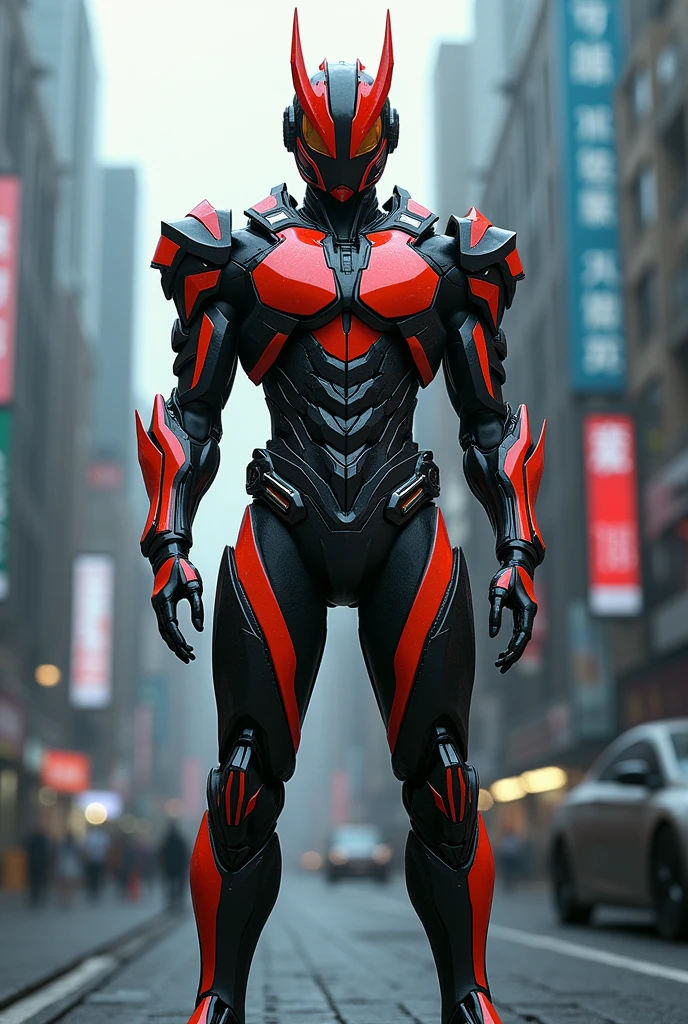 Realistic kamen rider in real life with full body armor