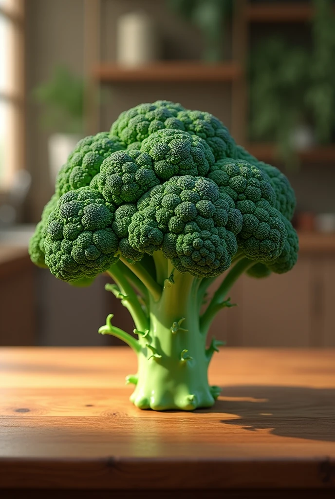 draw a broccoli on the table